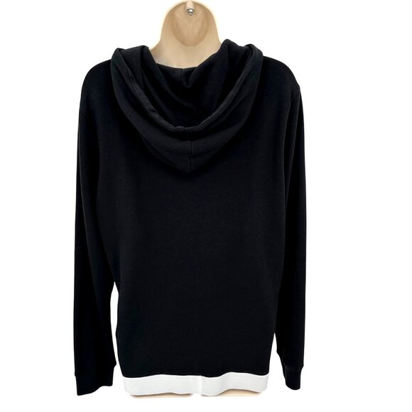 Calvin Klein Jeans Womens Black Hoodie W/ White Logo Hem Size M - Picture 3 of 10
